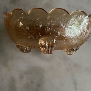 Vintage shear pinkish/goldish depression era dish.